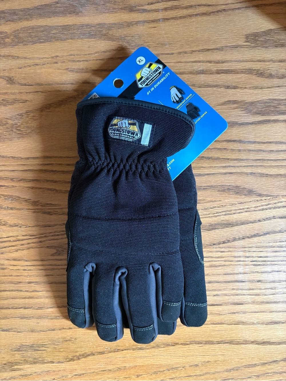Black Men's Waterproof Winter Gloves
